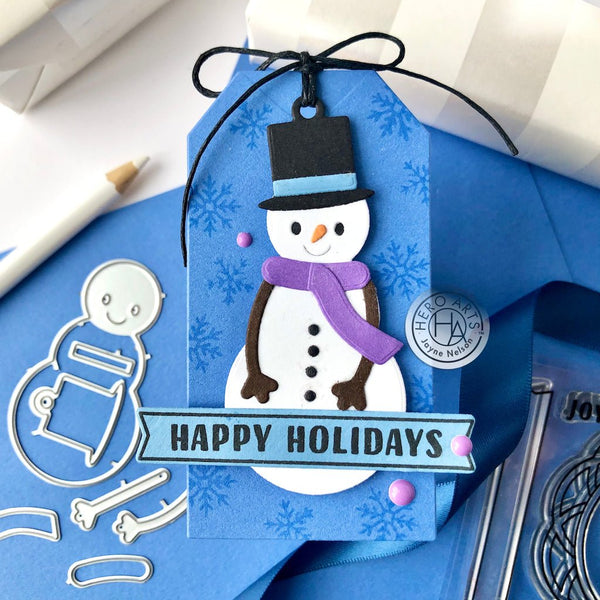 Snowman Gift Tag Fancy Dies