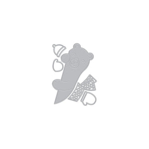 Peeking Winter Bear Die Set