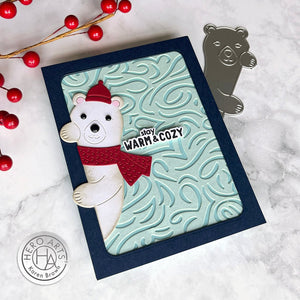 Peeking Winter Bear Die Set