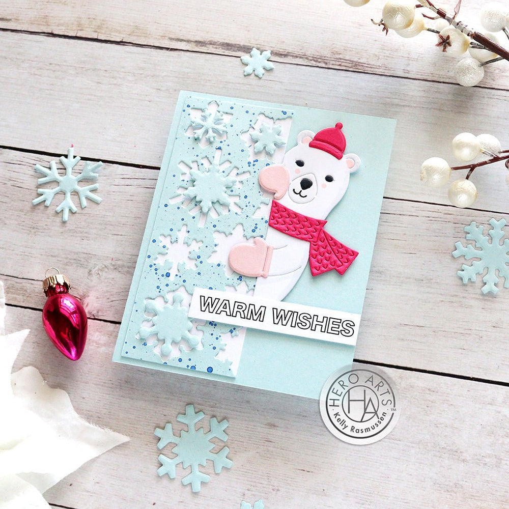 Peeking Winter Bear Die Set