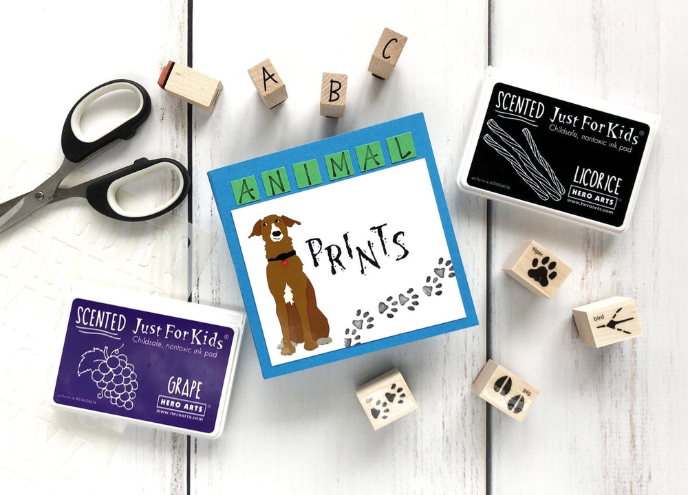 Tiny Classic Letters Woodblock Stamp