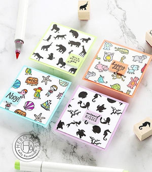 Happy Animals Woodblock Ink 'n' Stamp