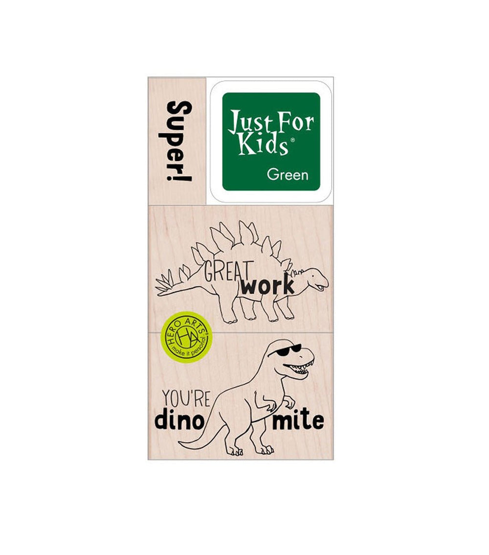 You're Dino-Mite Woodblock Stamp Set