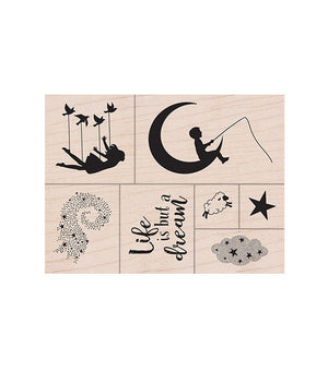 Life Is But a Dream Woodblock Stamp