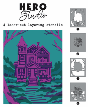 Haunted House Layering Stencils of the Month - September 2024