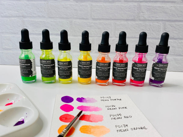 Liquid Watercolor Neon Brights Green