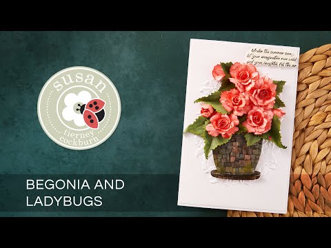 Begonia and Ladybugs Etched Dies by Susan Tierney-Cockburn