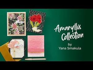 Festive Poinsettias Press Plate from the Amaryllis Christmas Collection by Yana Smakula