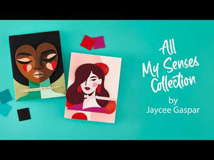 All My Senses Faces Press + Foil Plates and Stencil Bundle by Jaycee Gaspar
