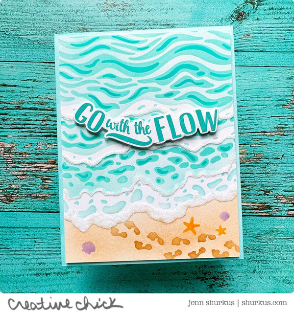 Color Layering Beach Floor Stencils