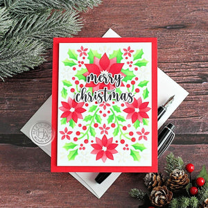 Color Layering Poinsettia Pattern Stencils