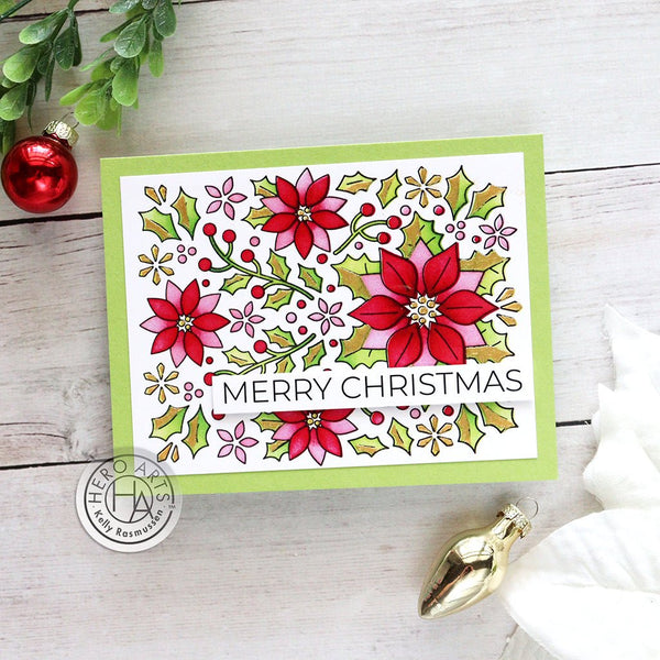Color Layering Poinsettia Pattern Stencils