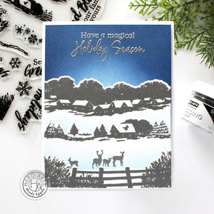 Winter Scene Stamp & Cut