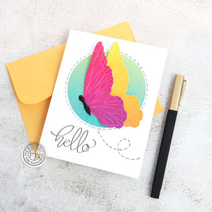 Floral Rainbow & Clouds Stamp & Cut
