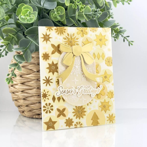 Holiday Harmony Stencil of the Month - card project 9