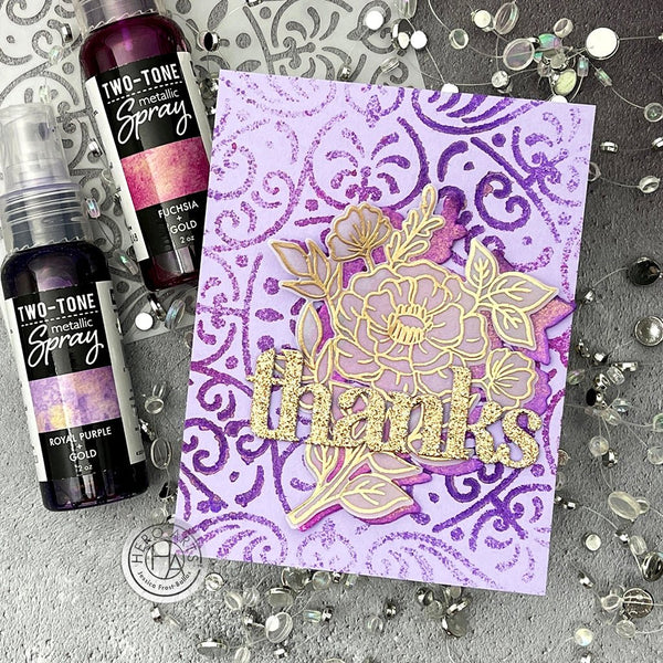 Fuchsia + Gold Two-Tone Metallic Spray