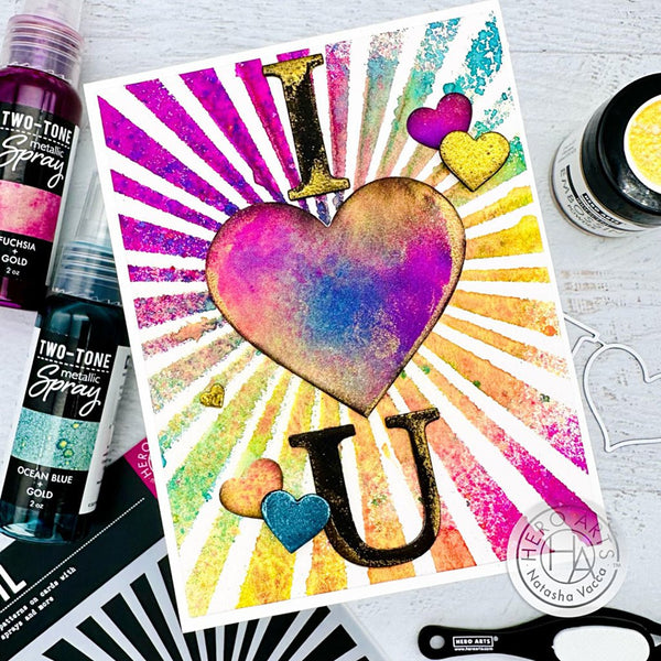 Bright Yellow + Copper Two-Tone Metallic Spray