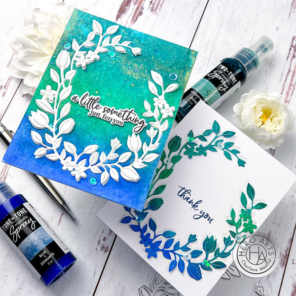 Blue + Shimmer Tone-on-Tone Metallic Spray