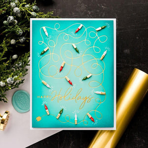 A Merry Little Christmas Sentiments Glimmer Hot Foil Plate & Die Set from the De-Light-Ful Christmas Collection by Yana Smakula