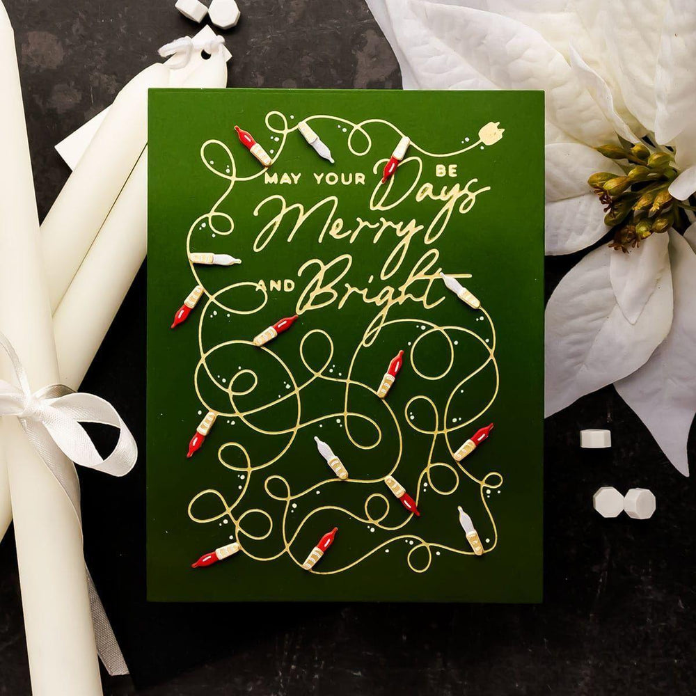 A Merry Little Christmas Sentiments Glimmer Hot Foil Plate & Die Set from the De-Light-Ful Christmas Collection by Yana Smakula