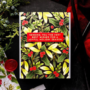 A Merry Little Christmas Sentiments Glimmer Hot Foil Plate & Die Set from the De-Light-Ful Christmas Collection by Yana Smakula