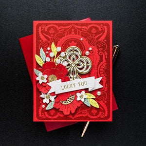 Shuffling Sentiments Press Plate & Die Set by Jaycee Gaspar