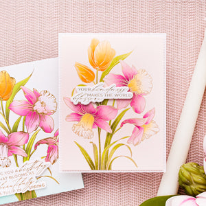 Bouquet of Hugs Sentiments Press + Foil Plate & Die Set by Yana Smakula