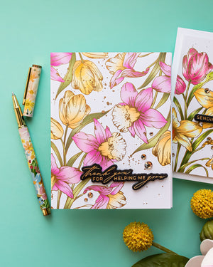 Tulips and Daffodils Press + Foil Plate by Yana Smakula