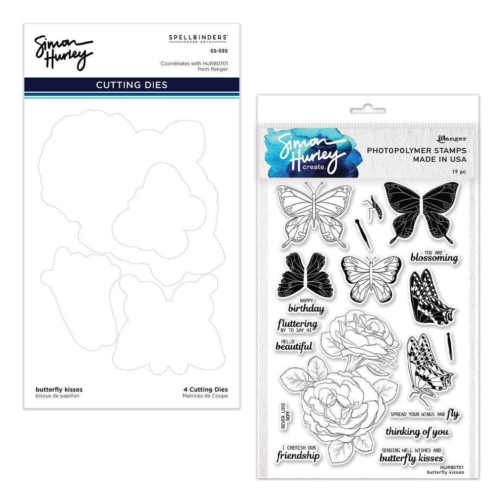 Butterfly Kisses Stamp & Die Set by Simon Hurley