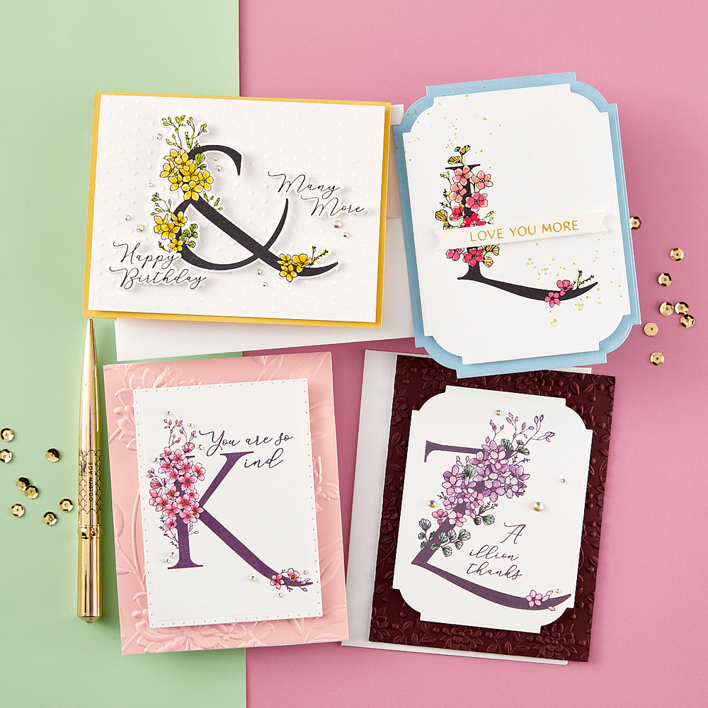 Every Occasion Floral Alphabet BetterPress Bundle