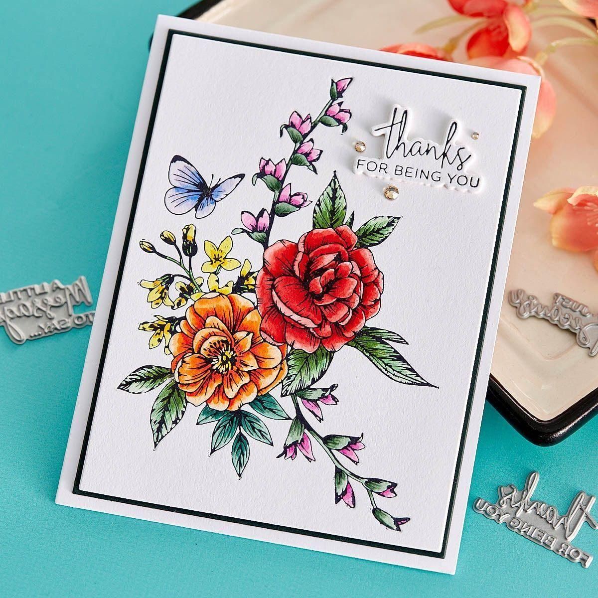 A Little Message Sentiments Press Plate & Die Set from the