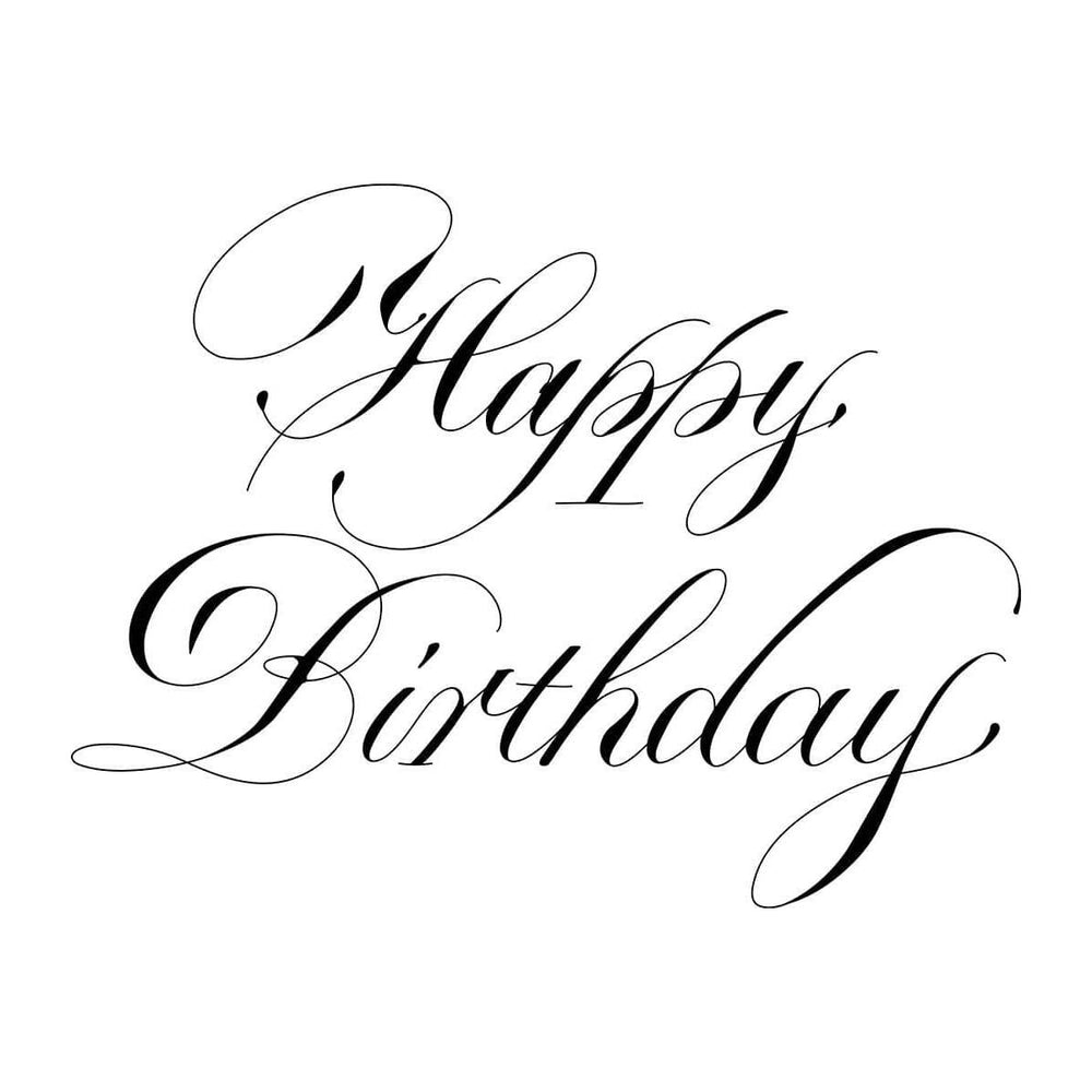 Copperplate Happy Birthday Press + Foil Plate by Paul Antonio