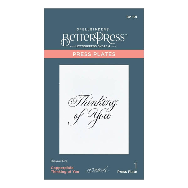 Copperplate Thinking of You Press Plate from the Copperplate Everyday Sentiments Collection by Paul Antonio