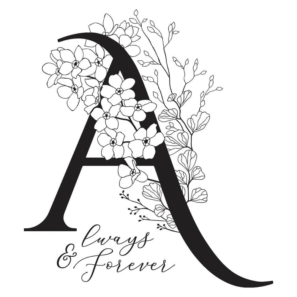 Floral A and Sentiment Press Plate