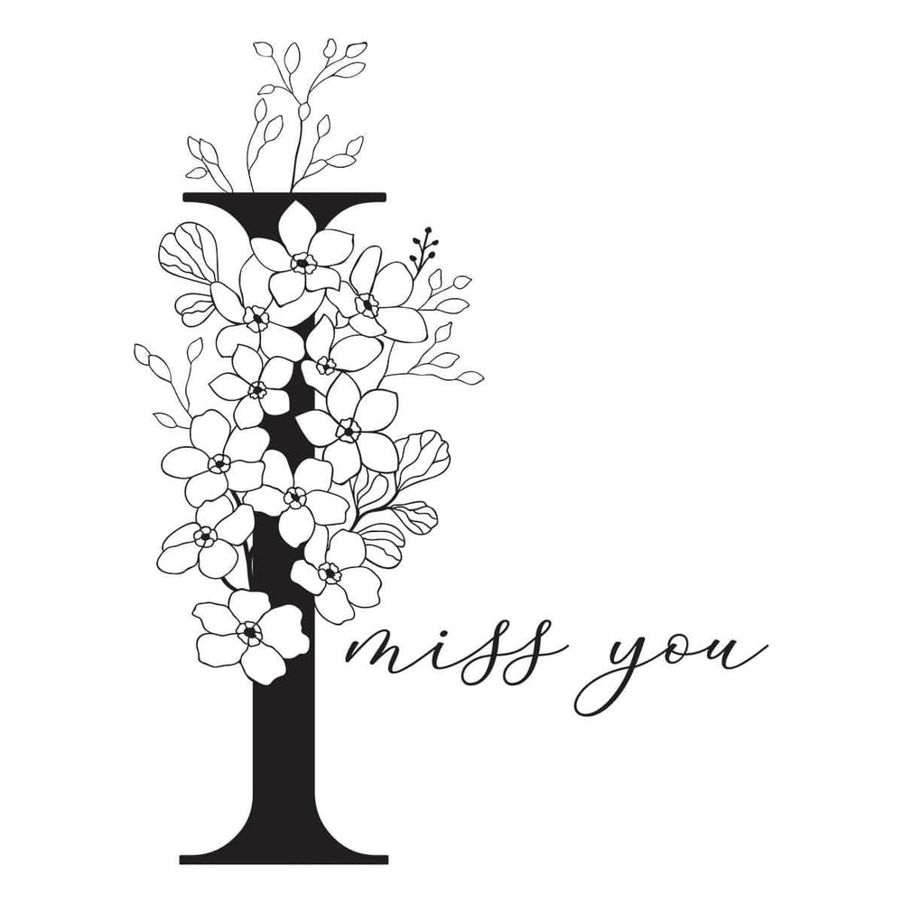 Floral I and Sentiment Press Plate