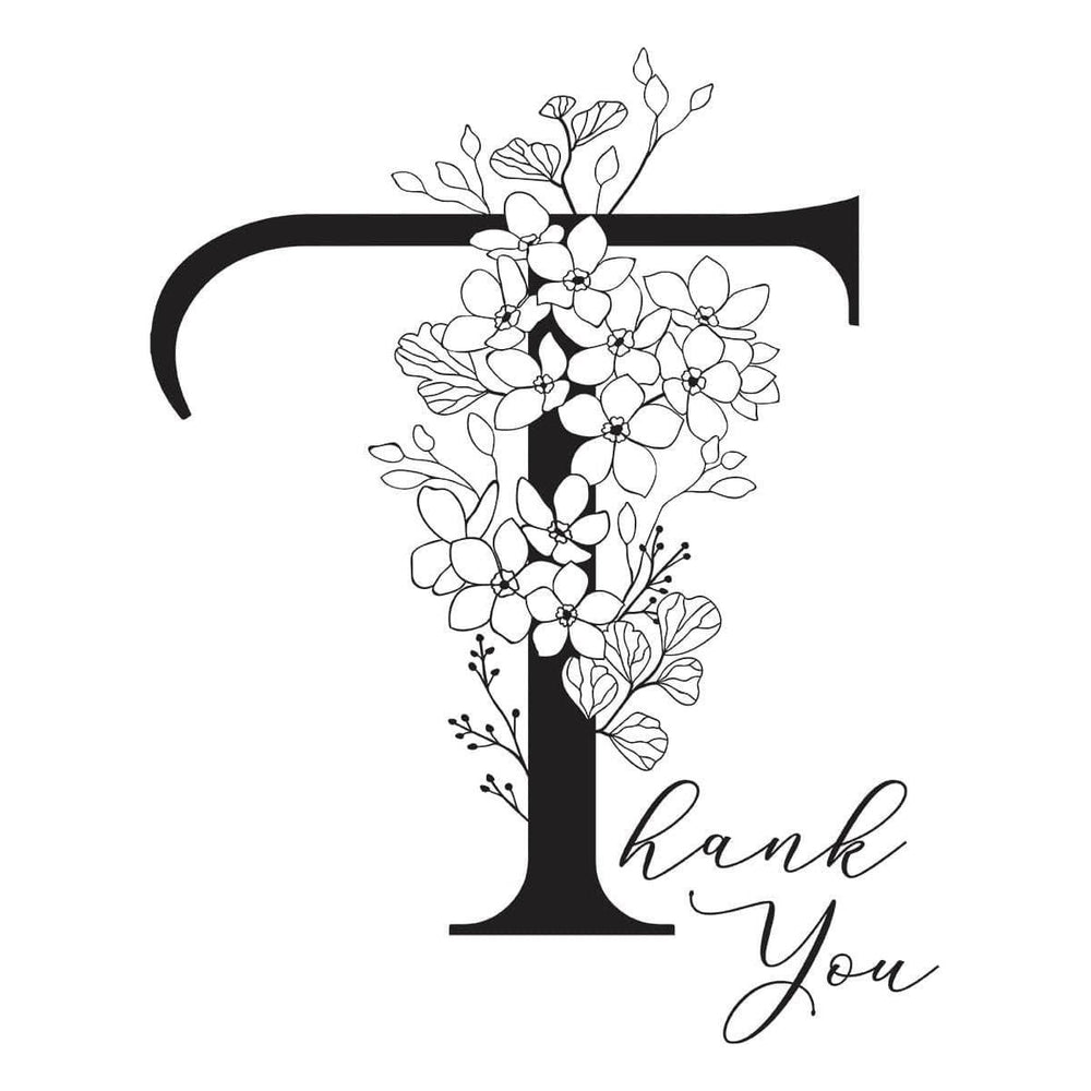 Floral T and Sentiment Press Plate