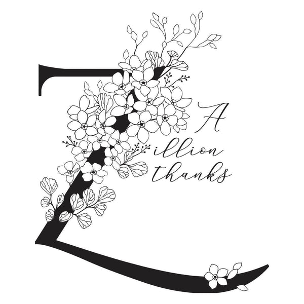 Floral Z and Sentiment Press Plate