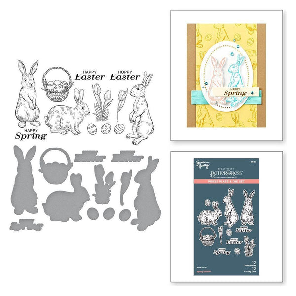 Spring Bunnies Press Plate & Die Set from the Spring Sampler Collection by Simon Hurley