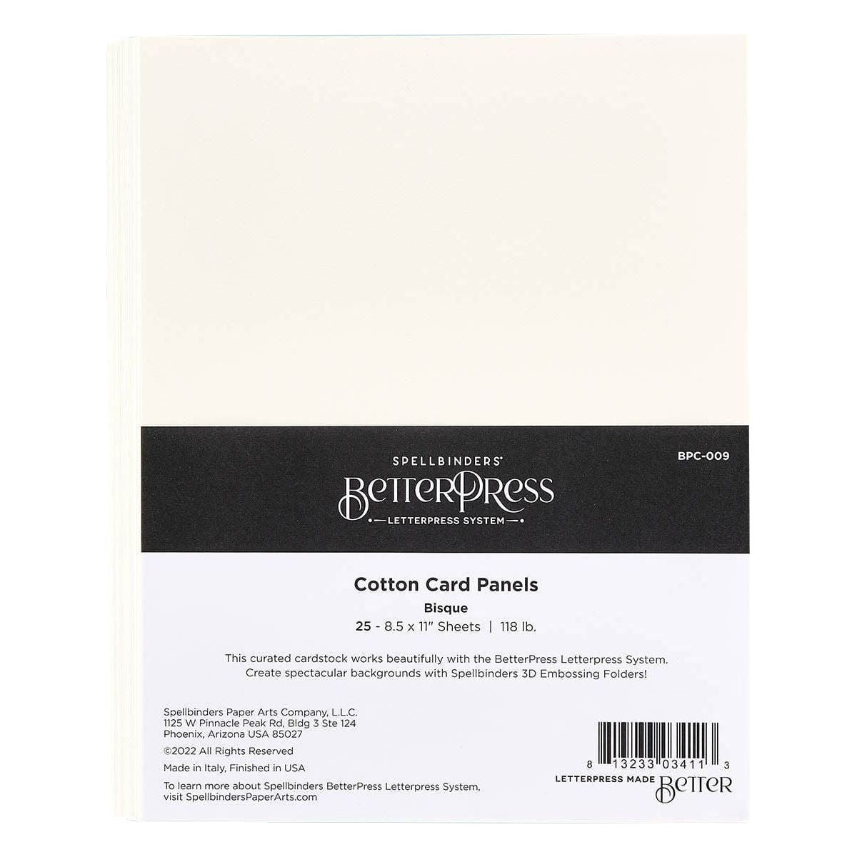 Bisque Cotton Card Panel Bisque Cotton Card Panel