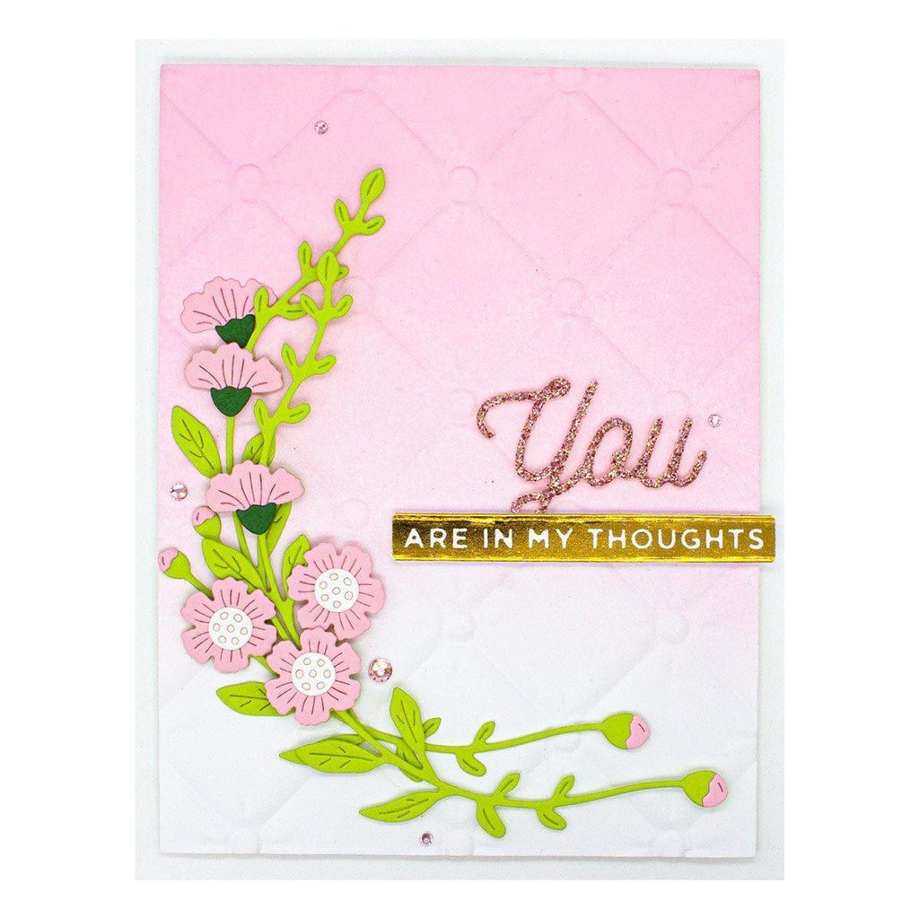Tufted 3D Embossing Folder (E3D-027) project example whiteclip. 