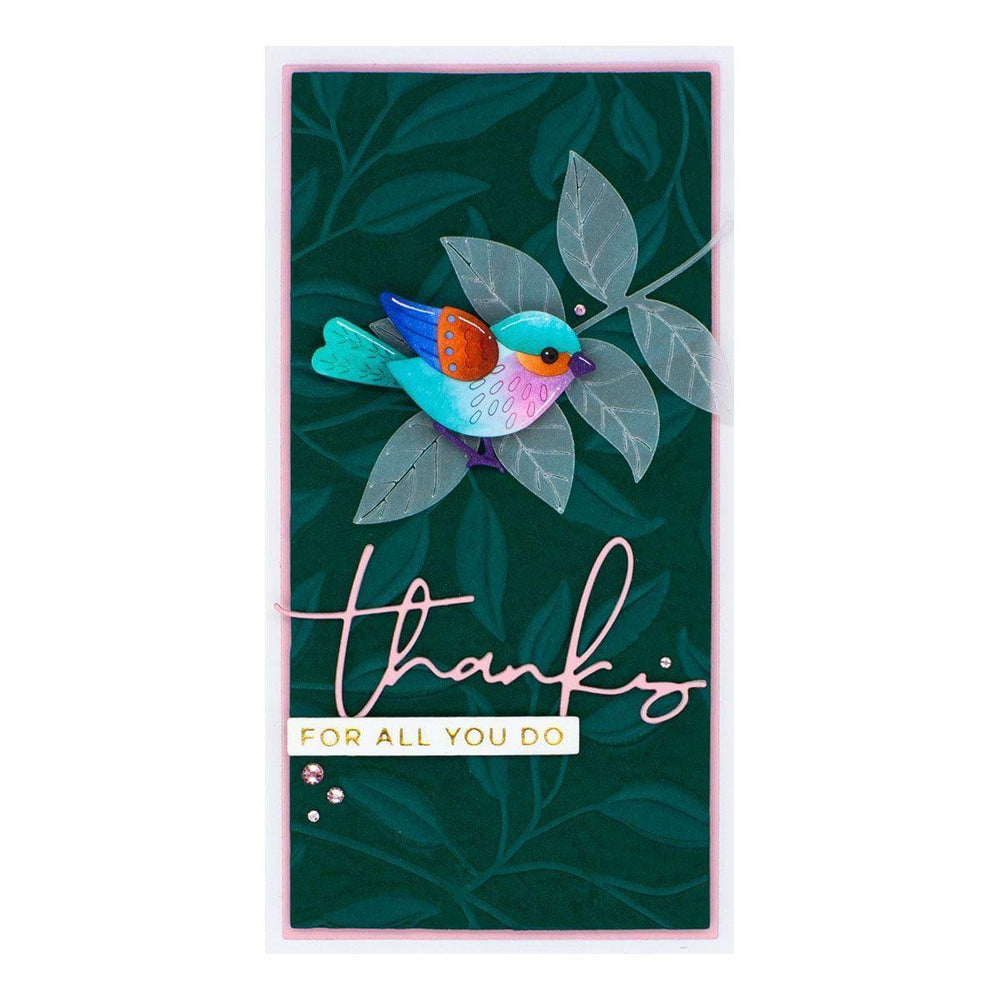 Leafy 3D Embossing Folder (E3D-030) whiteclipped project example.