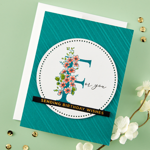 Floral F and Sentiment Press Plate
