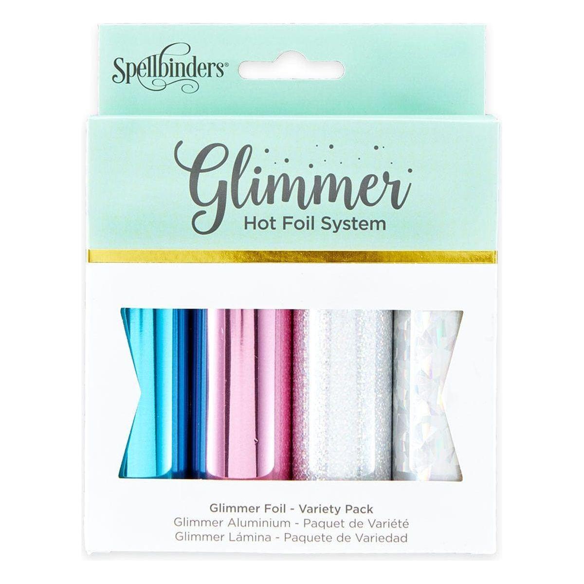 Glimmer Hot Foil Foil 4 Rolls - Mattalic & Holographic Variety
