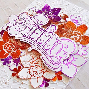 Glimmer Hot Foil Roll - Fuchsia Flower