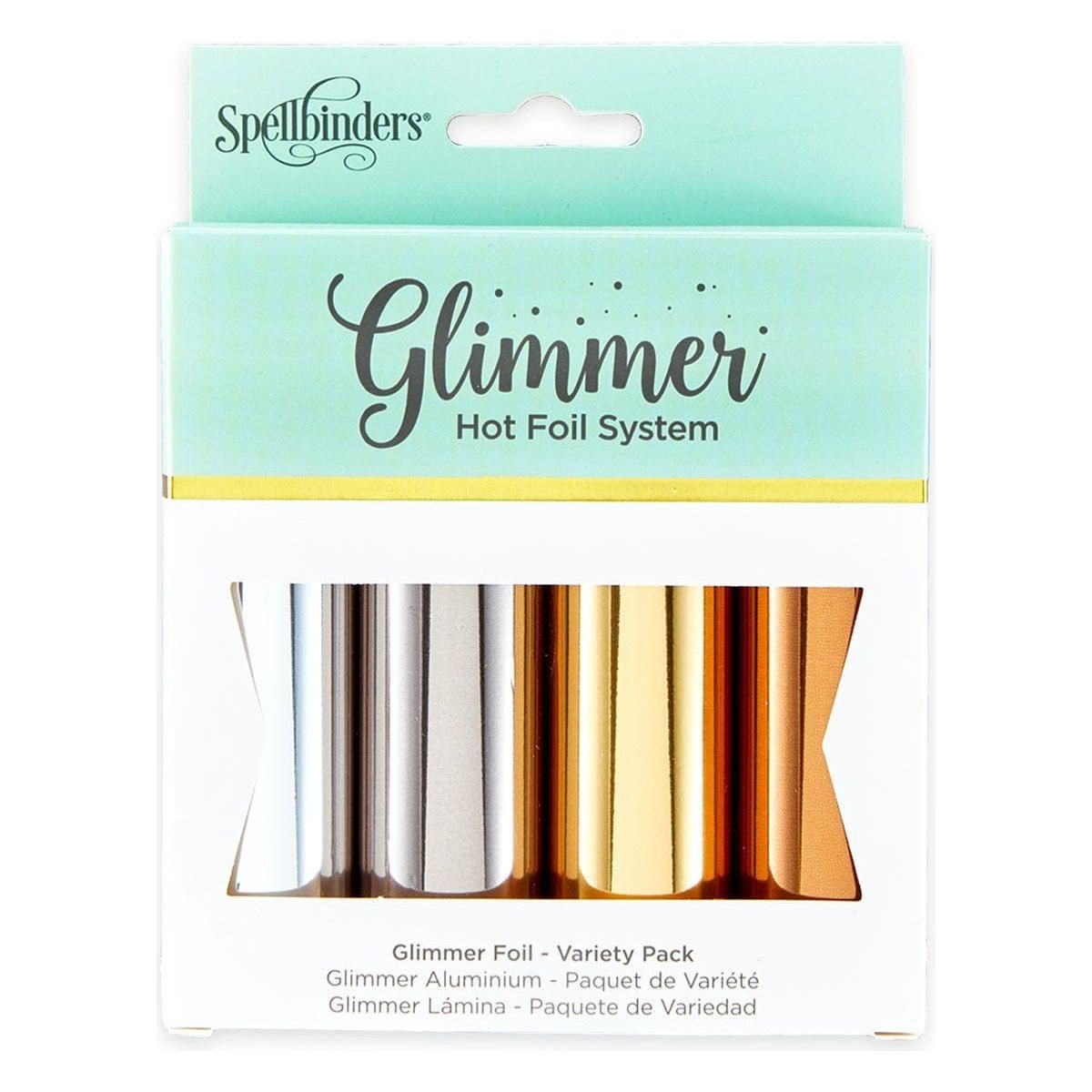 Glimmer Hot Foil 4 Rolls - Essential Metallics Variety Pack