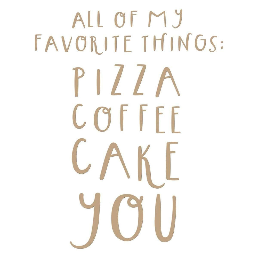 All of My Favorite Things Glimmer Hot Foil Plate from the Glimmer Cardfront Sentiments Collection
