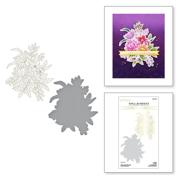 Hexi-Gem Blooms Glimmer Hot Foil Plate & Die Set from the Hexi-Gems Collection