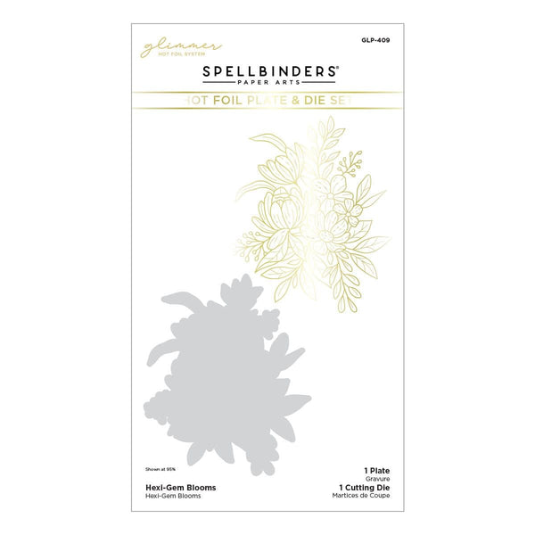 Hexi-Gem Blooms Glimmer Hot Foil Plate & Die Set from the Hexi-Gems Collection