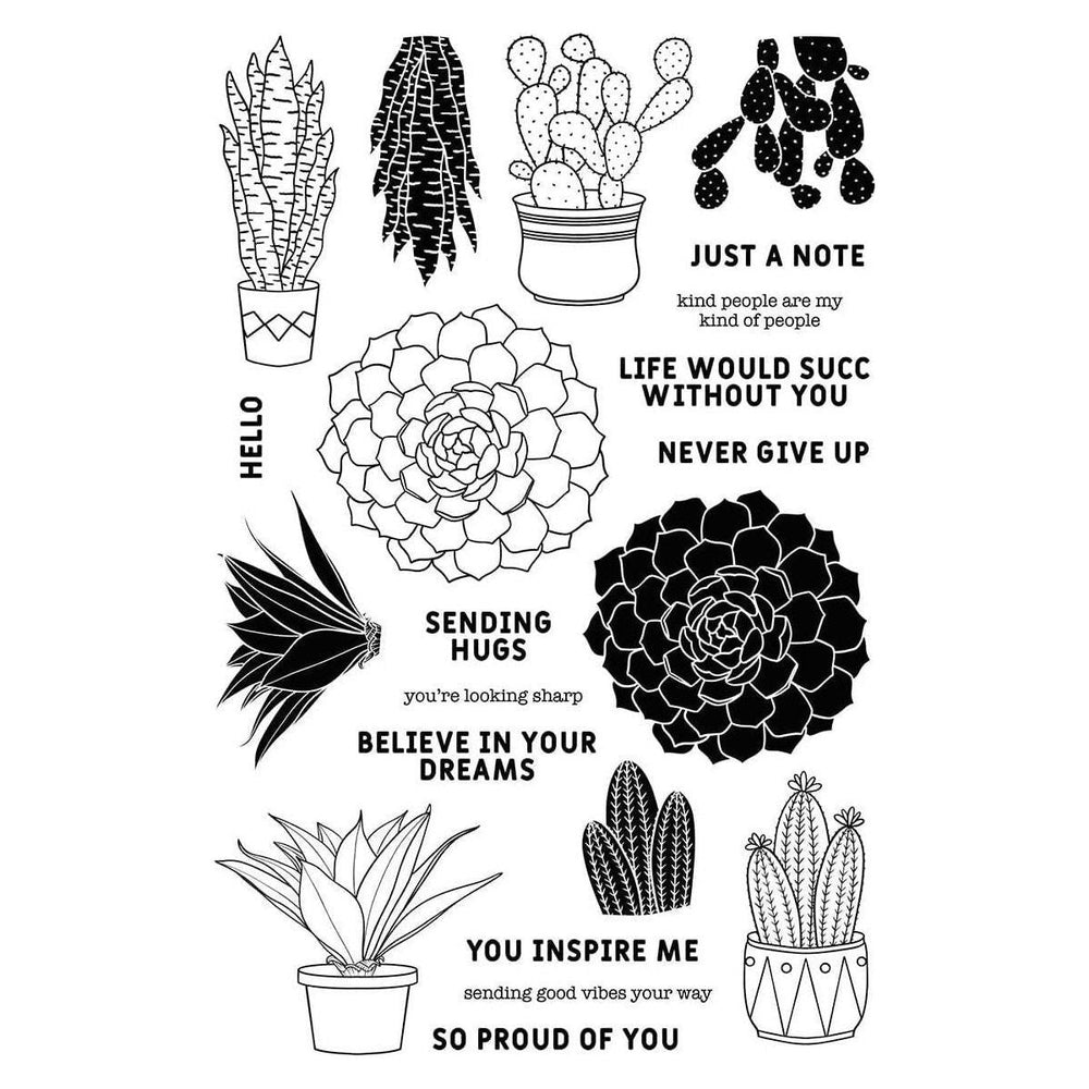 Ranger Succulents Clear Stamps by Simon Hurley create.