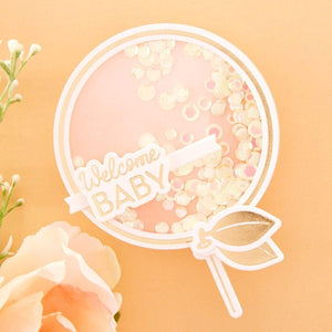 It's My Party Glimmer Sentiments Hot Foil Plate & Die Set